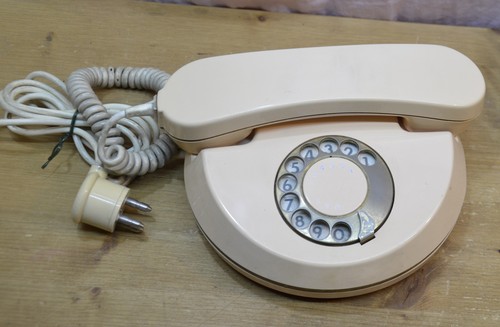 Telefono fisso vintage rosa - telefono,